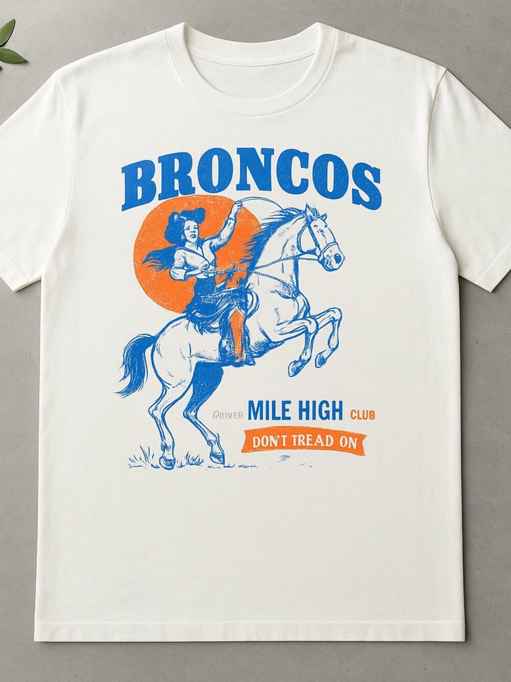 Broncos Vintage Western Horse Graphic T-Shirt Retro Cowboy Tee